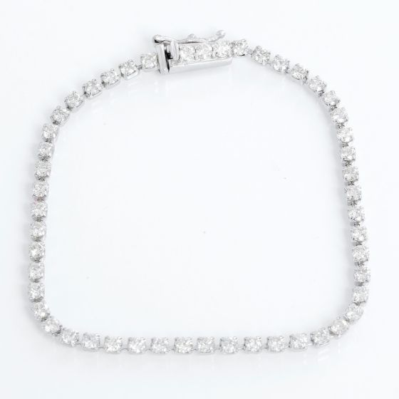 Platinum 2.76 ct. Diamond Tennis Bracelet Size 6 1/2