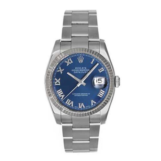 Men's Rolex Datejust Steel Watch with Blue Dial 116234