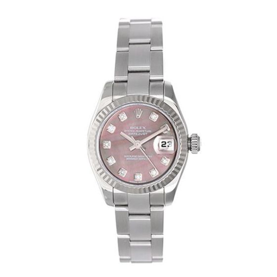 Rolex Ladies Watch Datejust  Mother of Pearl Diamond Dial 179174