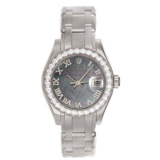 Rolex 18k Pearlmaster Tahitian Mother of Pearl Watch 80299