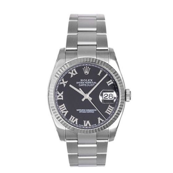 Rolex Datejust Men's Stainless Steel Black Dial Unused Watch 116234