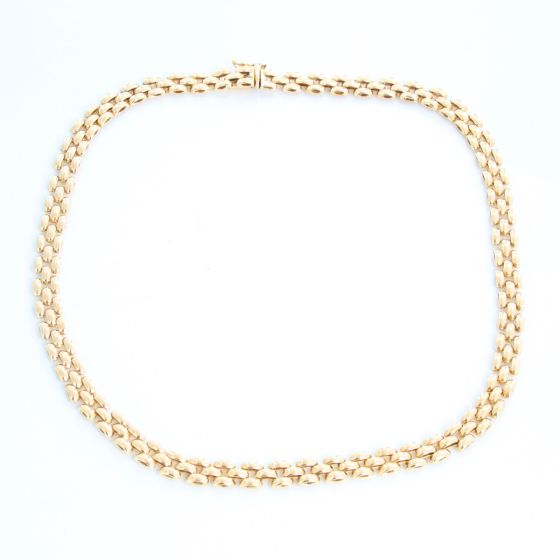 14K Yellow Gold Triple Link Necklace