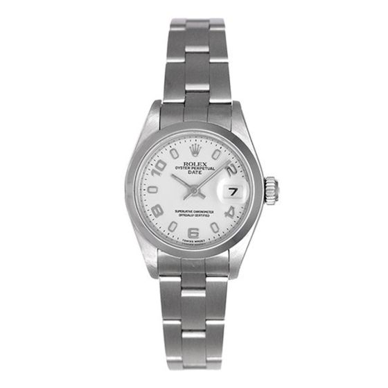 Ladies Rolex Date Watch 69160 White Dial