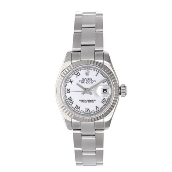 Ladies Rolex Watch Datejust 18k White Gold & Stainless Steel  179174