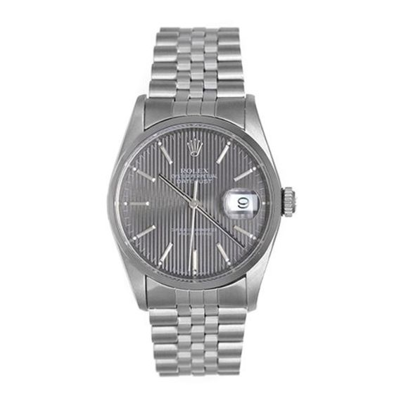 Rolex Datejust Men's Steel Automatic Watch 16200 Gray Dial