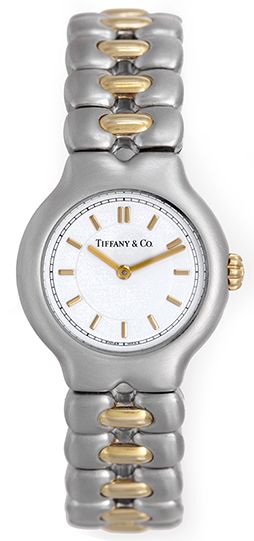 Tiffany Tesoro Ladies Steel & Gold Watch L0112