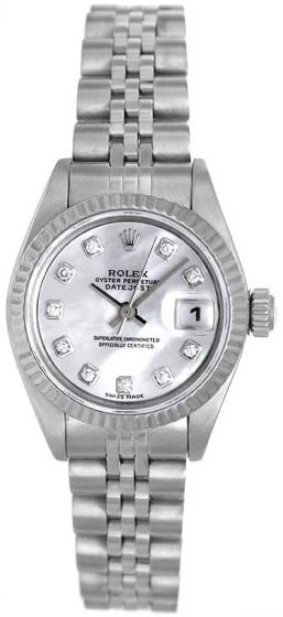 Rolex Ladies Datejust Mother of Pearl Diamond Watch 79174