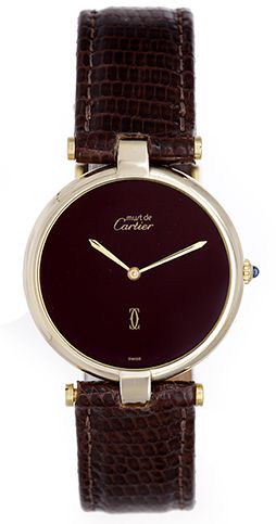 Cartier Tank Vermeil VLC Gold Plaque Unisex W1001853 