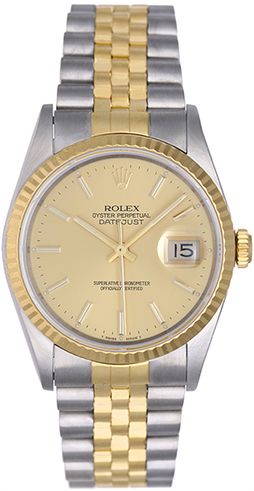 Rolex Datejust 2-Tone Men's Steel & Gold Watch 16233 NOS