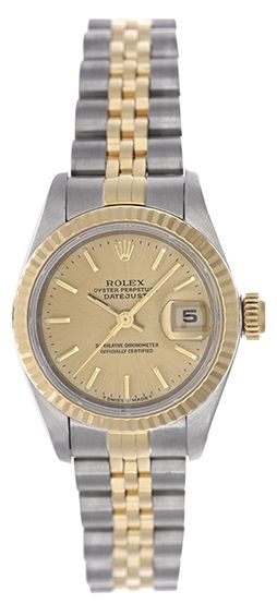 Ladies Rolex Watch Steel & Gold Datejust with Champagne Dial 79173