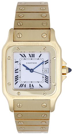 Cartier Santos Men's 18k Yellow Gold Automatic Watch - Very Collectible!