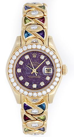 Rolex PearlMaster Multi-Colored Stones 69298 Lady's Watch