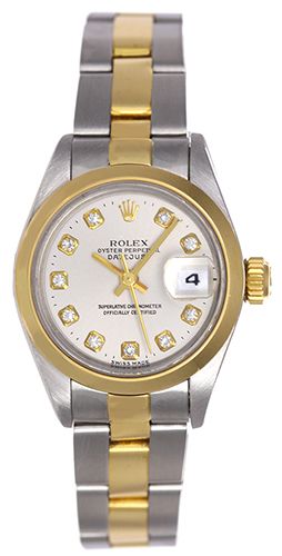 Ladies Diamond Rolex Datejust Watch Steel & Gold  69163