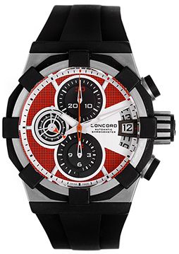 Concord C1 Chronograph Watch on Rubber Strap 0320007 