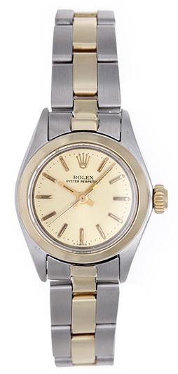 Rolex Ladies Oyster Perpetual No-Date 2-Tone Watch 6719 