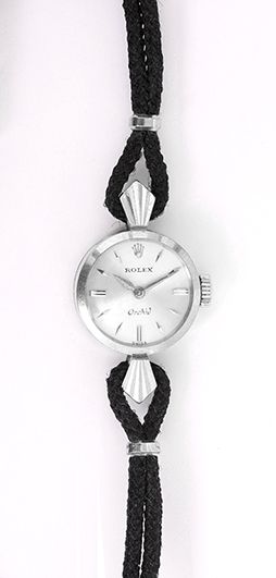 Rolex Orchid Ladies Vintage Watch on Black Cord Band 9060 