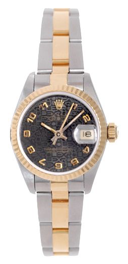 Ladies Rolex Watch 2-Tone Datejust  79173 Black Jubilee Dial