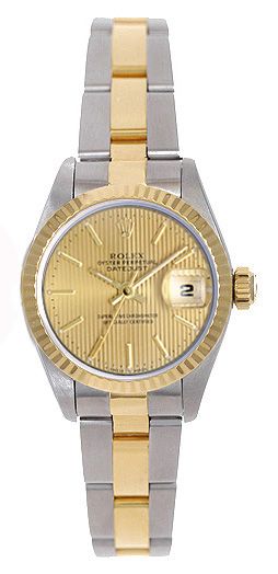 Ladies Rolex Datejust Watch 79173 Champagne Tapestry Dial