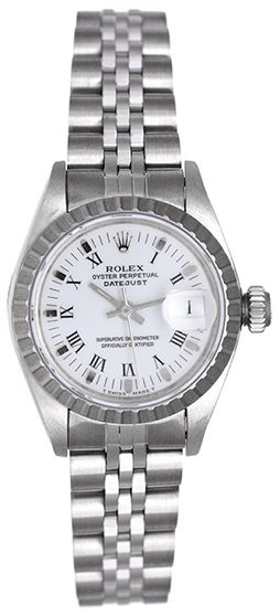 Rolex Ladies Oyster Perpetual Date Watch 69240 White Dial