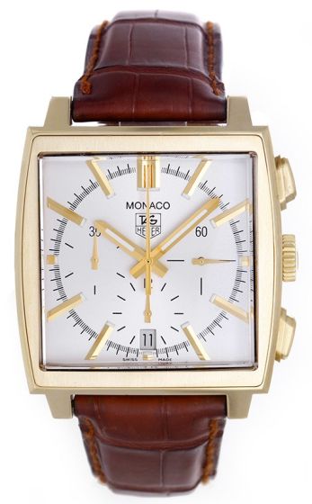 Tag Heuer Monaco Chronograph Men's 18k Yellow Gold Watch CW5140.FC8147