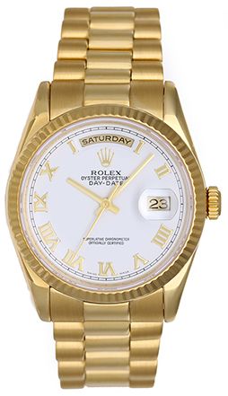 Rolex President Day-Date Men's Watch 118238 White Dial