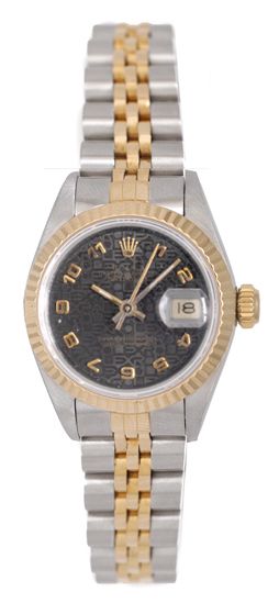 Ladies Rolex Watch 2-Tone Datejust Steel & Gold  79173 Black Jubilee Dial