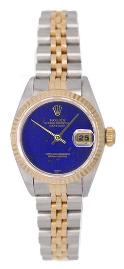 Ladies Rolex Datejust Watch 79173 Custom Blue Lapis Dial