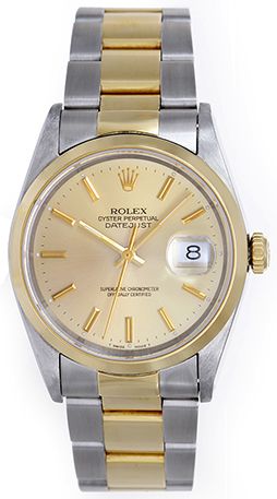 Rolex Datejust Men's 2-Tone Watch Oyster Bracelet 16203