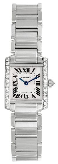 Cartier Tank Francaise White Gold Diamond Watch WE1002S3 