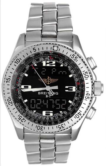 Breitling Professional B-1 Men's Steel Count Down Timer & Alarm Watch A68362