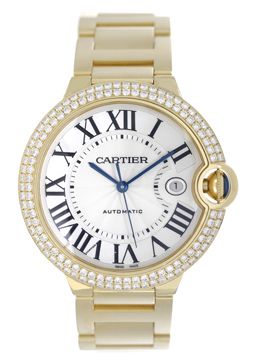 Cartier Ballon Bleu Large Gold & Diamond Watch WE9007Z3 