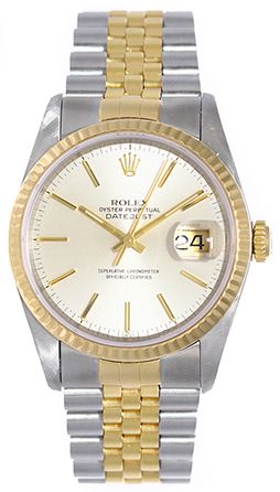 Men's Rolex Datejust 16233 Steel Watch  Silver Dial