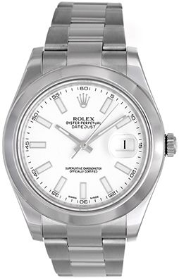 Rolex Datejust II Men's 41mm Watch White Dial 116300 