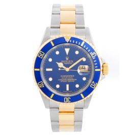 Rolex Submariner Steel & Gold Sport Watch Oyster Bracelet 16613
