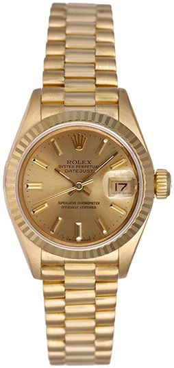 Rolex 18k Yellow Gold President Watch 69178 Champagne Dial 