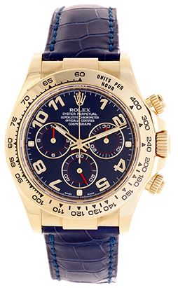 Rolex Cosmograph Daytona 18k Yellow Gold Watch 116518 