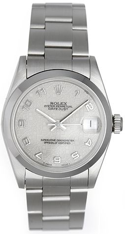Rolex Datejust Midsize Watch 68240 Cream Jubilee Arabic Dial