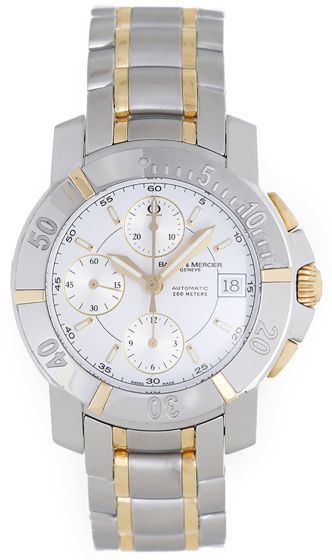 Baume & Mercier Capeland  Chronograph Steel & 18k Gold Men's Watch 8321