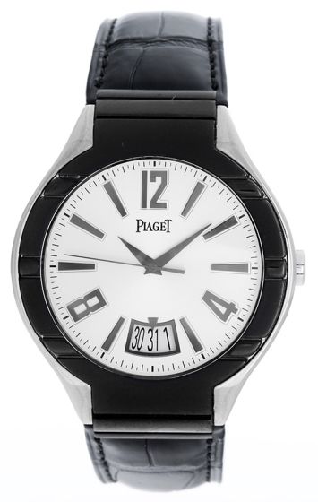 Piaget Forty-Five Polo Men's 18k White Gold Automatic Watch GOA31040