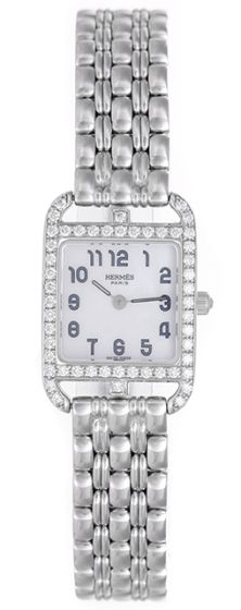 Hermes Cape Cod 18k White Gold & Diamond Watch CC1.192 