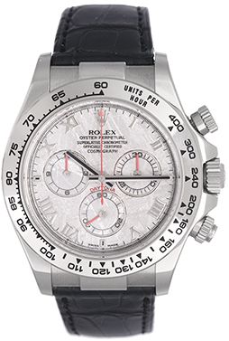 Rolex Cosmograph Daytona Men's White Gold Watch Meteorite Dial 116519