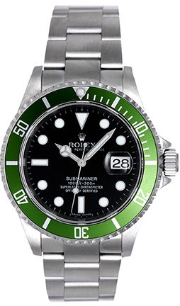 Rolex Submariner Green Anniversary Edition Watch 16610LV 