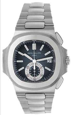 Patek Philippe Nautilus Men's Stainless Steel Chronograph Watch 5980 or 5980 1A