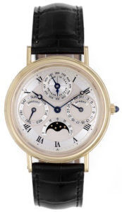 breguet classique quantieme perpetual men's 18k yellow gold watch