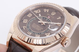 rose gold rolex skydweller