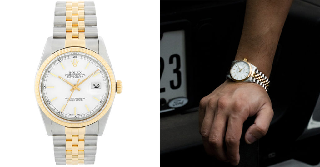 Rolex Datejust pre-owned watches for men two-toned.
