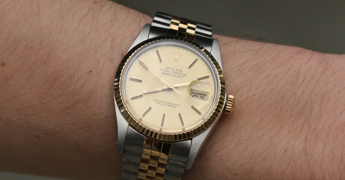 Rolex 16233 Datejust Steel and 18K Yellow Gold Two-Tone Men's Watch