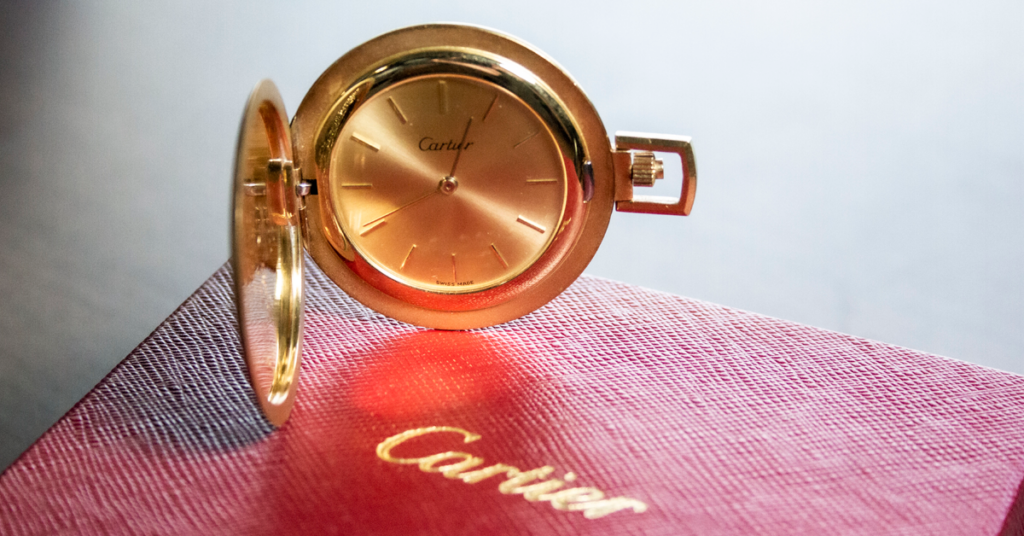 Vintage pocket watches by Cartier.