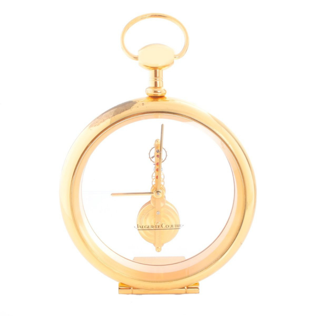 Jaeger LeCoultre Skeleton Pocket Watch in 18K yellow gold.