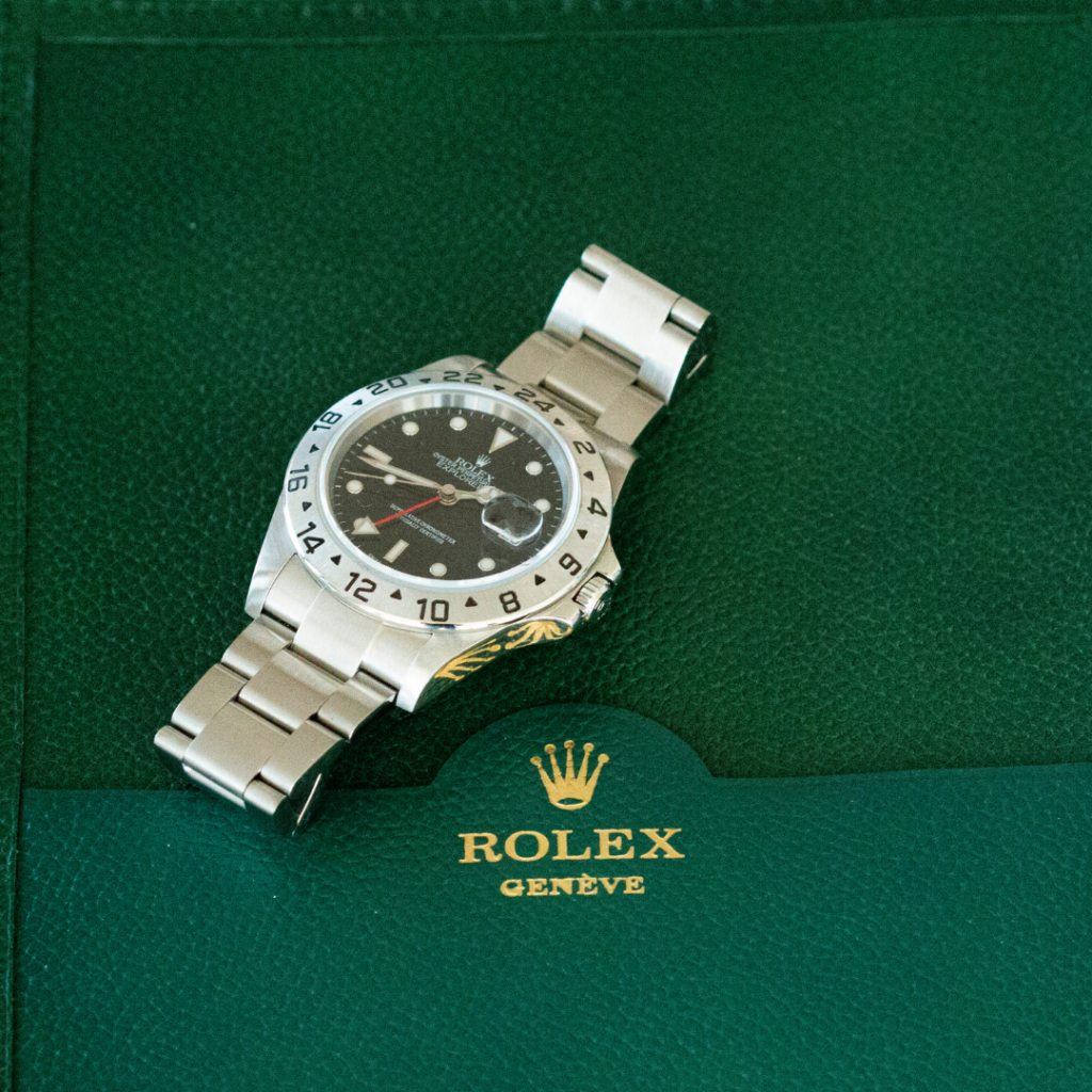Stainless Steel Rolex Explorer with a Black Dial 